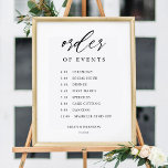 Rustic Order of Events Wedding Day Timeline Poster<br><div class="desc">Rustic Order of Events Wedding Day Timeline  Sign
Engagement Celebration Decorations</div>