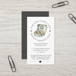 Rustic Organic Chicken Fresh Organic Eggs    Busin Business Card