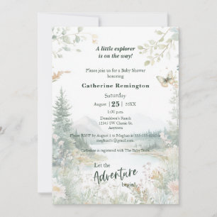Rustic Outdoor Adventure Baby Shower Invitation