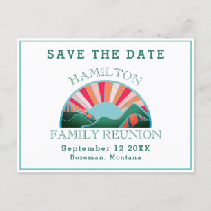 Rustic Outdoor Family Reunion Save The Date Postcard