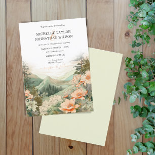 Rustic Outdoor Mountain Destination Wedding Invitation