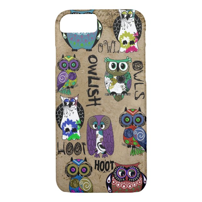 Rustic Owl Design Case-Mate iPhone Case (Back)