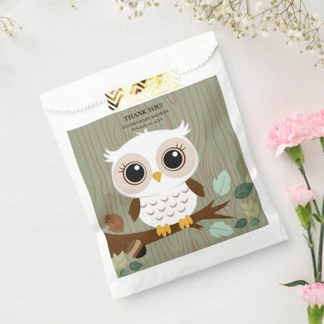 Rustic Owl Woodland Forest Baby Shower Favour Bags (Sealed)