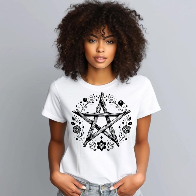 Rustic Pagan Star Pentacle T-Shirt (Creator Uploaded)