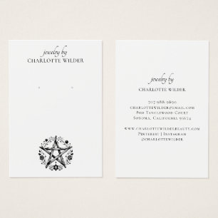 Rustic Pagan Wiccan Pentacle Jewellery Earring