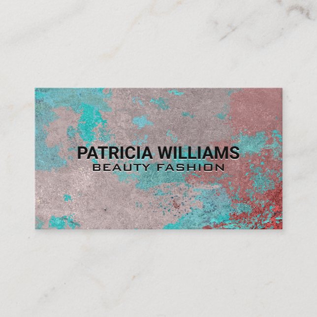 Rustic Painted Grunge Background Business Card (Front)