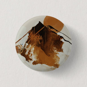 Rustic Painted Mountain Landscape 3 Cm Round Badge