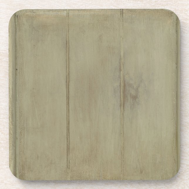 Rustic Painted Wood Coaster (Front)