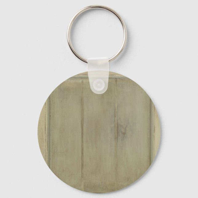 Rustic Painted Wood Key Ring (Front)