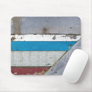 Rustic Painted Wood Pattern Mouse Mat