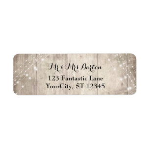 Rustic Pale Brown Wood, White Lights Wedding 2