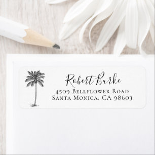 Rustic Palm Tree Return Address Label