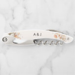 Rustic pampas grass floral wedding corkscrew<br><div class="desc">Terracotta natural botanical modern minimal pampas grass rustic wedding design. modern collection.</div>