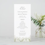 Rustic Pampas Grass Wedding Programme<br><div class="desc">Rustic Watercolor Pampas Grass,  wedding program.</div>