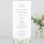 Rustic Pampas Grass Wedding Programme<br><div class="desc">Rustic Watercolor Pampas Grass,  wedding program.</div>