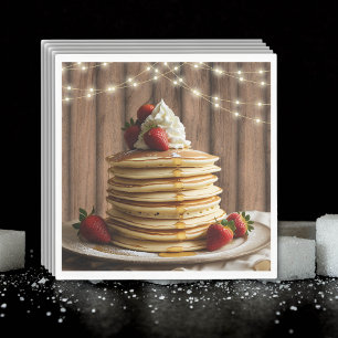 Rustic Pancakes Baby & Brunch Baby Shower Napkin