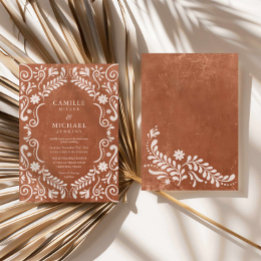 Rustic Papel Picado Mexican Wedding Invitation