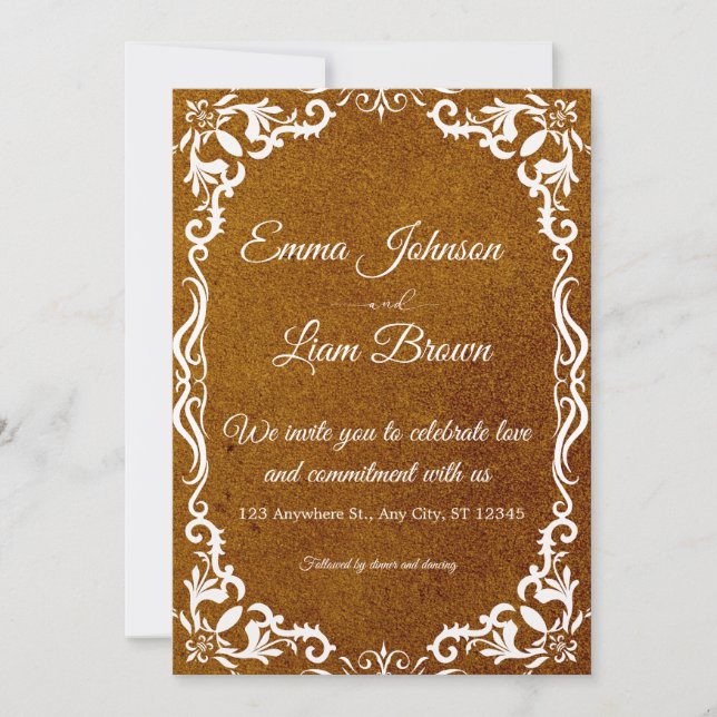 Rustic Papel Picado Mexican Wedding Invitation (Front)