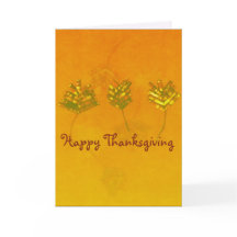 Rustic Paper Leaves Trio Thanksgiving Card
