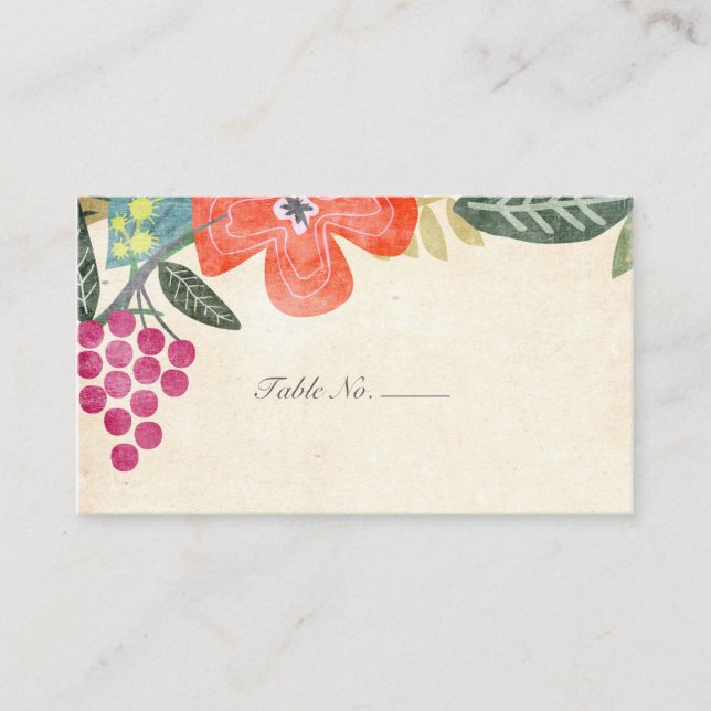 Rustic Paradise | Guest Escort Cards (Front)