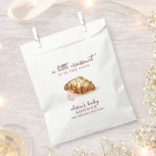 Rustic Paris Bakery Pastry Croissant Baby Shower  Favour Bags