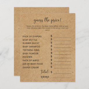 Rustic Party games   Price Guess Game