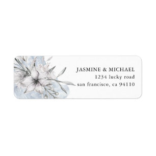 rustic pastel botanics return address label