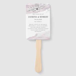 rustic pastel botanics wedding hand fan