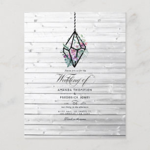 Rustic Pastel Floral Terrarium Garden Wedding Flyer