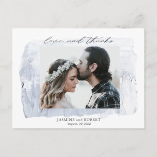 rustic pastel Photo Thank You Postcard