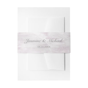 rustic pastel watercolor wedding belly band invitation belly band