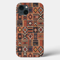 Rustic Patchwork Kilim Geometric Tapestry