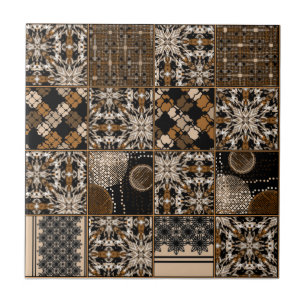Rustic patchwork pattern tile