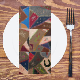 Rustic Patchwork Quilt Pattern Modern Farmhouse  Napkin