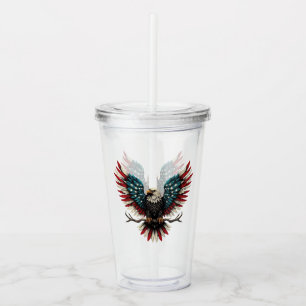 Rustic patriotic American/USA bald eagle Acrylic Tumbler