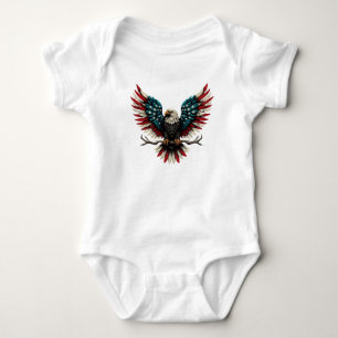 Rustic patriotic American/USA bald eagle Baby Bodysuit