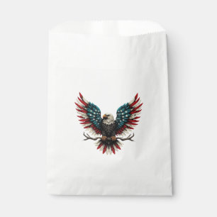 Rustic patriotic American/USA bald eagle Favour Bags