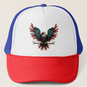 Rustic patriotic American/USA bald eagle Trucker Hat