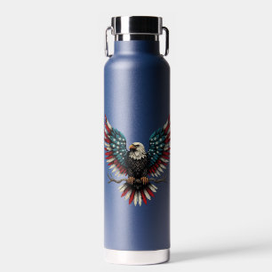Rustic patriotic American/USA bald eagle Water Bottle