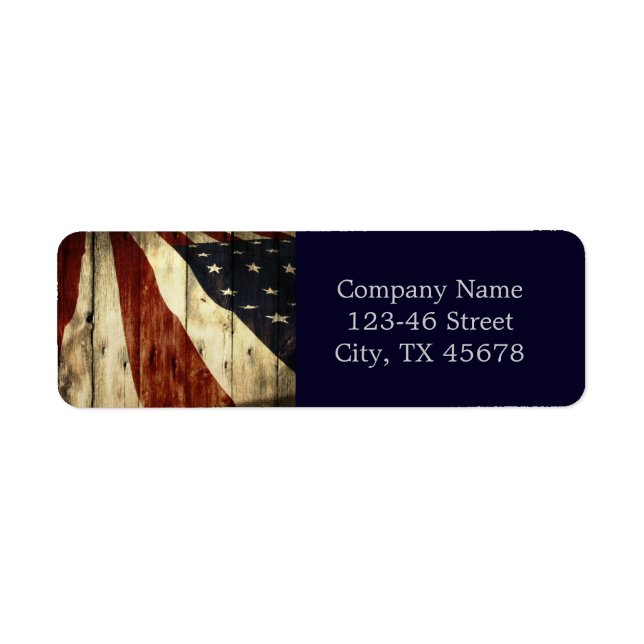 Rustic Patriotic American Wooden Construction (Front)