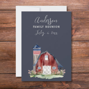 Rustic Patriotic Family Reunion  Invitation