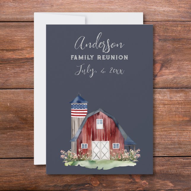Rustic Patriotic Family Reunion  Invitation (Creator Uploaded)