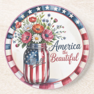 Rustic Patriotic Independence Day Coaster