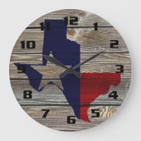 Rustic Patriotic Texas Map and Flag