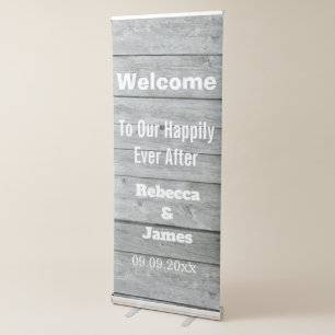 Rustic Pattern Barn Country Wedding Welcome  Retractable Banner