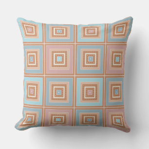 Rustic pattern of squares in patchwork style Cushion
