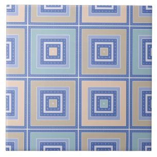 Rustic pattern of squares in patchwork style  tile