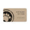 Rustic paw print logo groomer kraft business card