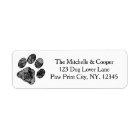 Rustic Paw Print Return Address Label
