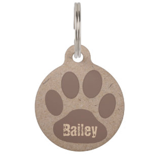 Rustic Paws Personalised Pet Tag